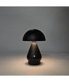 Oppladbar LED bordlampe - Sort, Ø15cm, 22cm høy, touch dimbar, 3-i-1, IP20 innendørs
