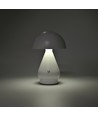 Oppladbar LED bordlampe - Hvit, Ø15cm, 22cm høy, touch dimbar, 3-i-1, IP20 innendørs