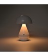 Oppladbar LED bordlampe - Hvit, Ø15cm, 22cm høy, touch dimbar, 3-i-1, IP20 innendørs
