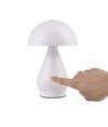 Oppladbar LED bordlampe - Hvit, Ø15cm, 22cm høy, touch dimbar, 3-i-1, IP20 innendørs