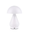 Oppladbar LED bordlampe - Hvit, Ø15cm, 22cm høy, touch dimbar, 3-i-1, IP20 innendørs