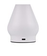 Oppladbar LED bordlampe - Hvit, Ø15cm, 22cm høy, touch dimbar, 3-i-1, IP20 innendørs