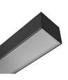 150cm Kontorlampe, Justerbar Watt og CCT - 3 lysfarger, 30W/40W/50W, 5 års garanti, sort