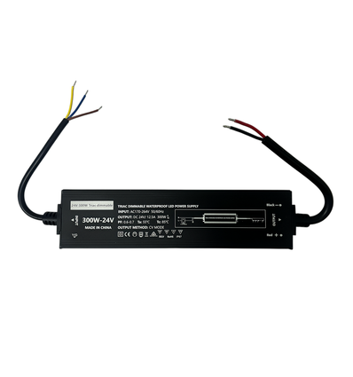 300W / 24V DC dimbar strømforsyning - 12,5A, IP67, Flicker free