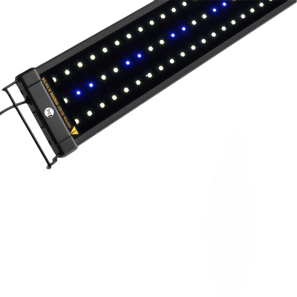 30-50 cm akvarie armatur - 6W LED, hvit/blå, justerbar