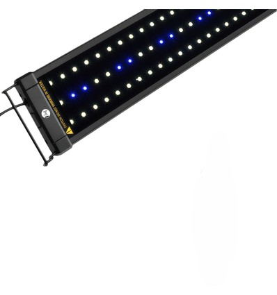 30-50 cm akvarie armatur - 6W LED, hvit/blå, justerbar