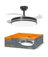 60W LED taklampe med vifte - CCT, sort, inkl. fjernkontroll
