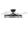 60W LED taklampe med vifte - CCT, sort, inkl. fjernkontroll