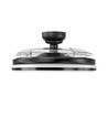 60W LED taklampe med vifte - CCT, sort, inkl. fjernkontroll