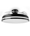60W LED taklampe med vifte - CCT, sort, inkl. fjernkontroll