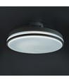 60W LED taklampe med vifte - CCT, sort, inkl. fjernkontroll
