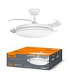 60W LED taklampe med vifte - CCT, hvit, inkl. fjernkontroll
