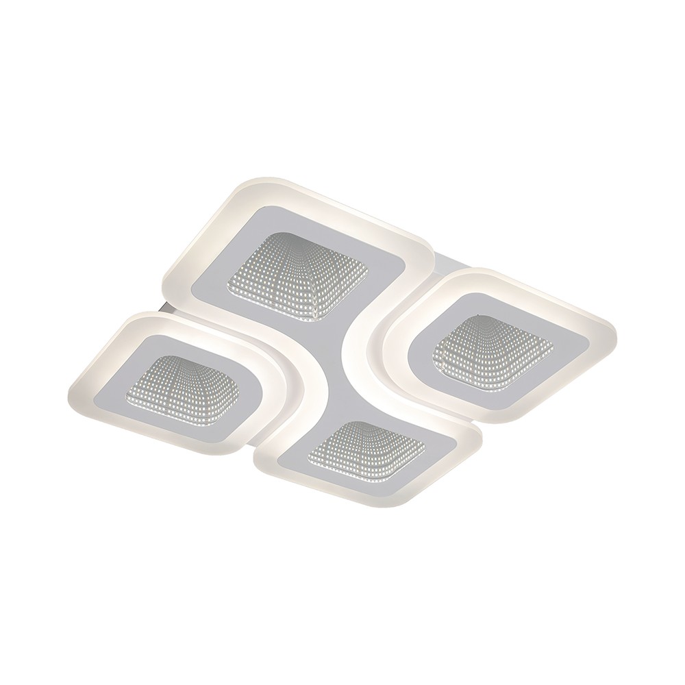 70W LED taklampe dimbar - CCT 3-i-1, hvit, inkl. fjernkontroll, dekorativ taklampe - Kulør : 3-i-1
