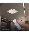 V-Tac 60W LED taklampe - CCT 3-i-1, dimbar, hvit, inkl. fjernkontroll