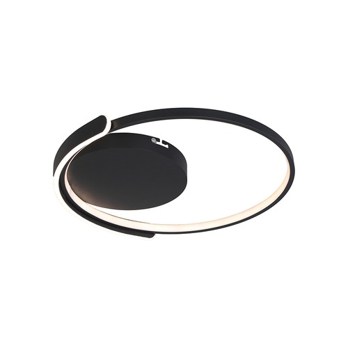 V-Tac 70W LED taklampe dimbar - CCT 3-i-1, sort, inkl. fjernkontroll, Ø50cm