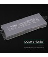 300W / 24V DC strømforsyning til LED-strips - 12.5A, IP67 vanntett