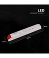 200W / 24V DC strømforsyning til LED-strips - 8.3A, IP44 våtrom