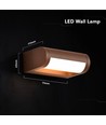 V-Tac 10W LED justerbar vegglampe - IP65, Corten farge, Cree chip, 3000K, 6 års garanti
