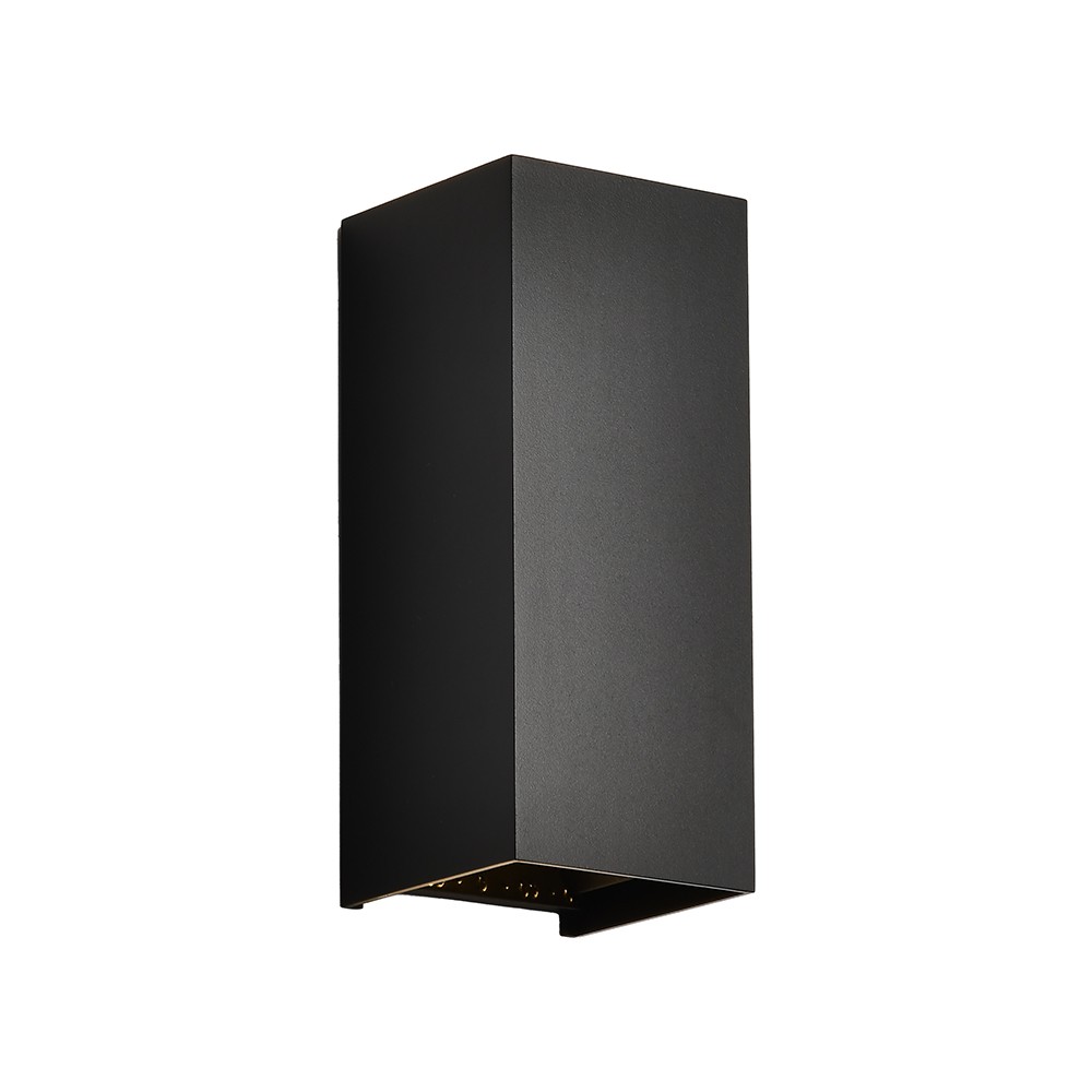 V-Tac 10W LED vegglampe 3-i-1 - Sort hus, IP65, opp/ned lys, inkl. lyskilde - Kulør : 3-i-1