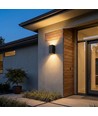 V-Tac 10W LED vegglampe 3-i-1 - Sort hus, IP65, opp/ned lys, inkl. lyskilde