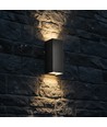 V-Tac 10W LED vegglampe 3-i-1 - Sort hus, IP65, opp/ned lys, inkl. lyskilde