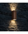 10W LED vegglampe - 3-i-1 CCT, Corten stål, IP65, opp/ned lys