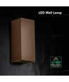 10W LED vegglampe - 3-i-1 CCT, Corten stål, IP65, opp/ned lys