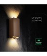 10W LED vegglampe - 3-i-1 CCT, Corten stål, IP65, opp/ned lys