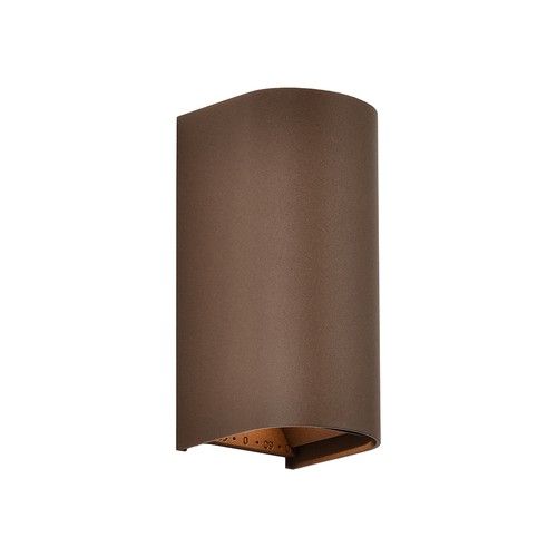 10W LED vegglampe 3-i-1 - Corten-finish, IP65, opp/ned-lys, inkl. lyskilde