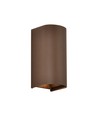 10W LED vegglampe 3-i-1 - Corten-finish, IP65, opp/ned-lys, inkl. lyskilde