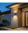 10W LED vegglampe 3-i-1 - Corten-finish, IP65, opp/ned-lys, inkl. lyskilde
