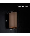 10W LED vegglampe 3-i-1 - Corten-finish, IP65, opp/ned-lys, inkl. lyskilde