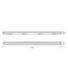 150cm 50W sort LED-armatur - IP65, 5000K, gjennomgangskoblet
