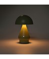 Oppladbar LED bordlampe - Grønn, Ø15cm, 22cm høy, touch dimbar, 3i1, IP20 innendørs
