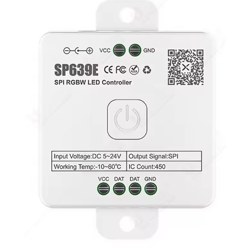 Løpelys RGBW+IC SPI strip controller - Bluetooth, 12V/24V, SP639E