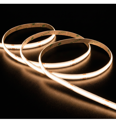 5m 12,5W/m Dot-free COB-LED-stripe RA90 - 24V DC, IP20, 480 LED/m, 5 års garanti