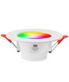 6 stk. RGB+CCT Smart Home downlight - 5W LED, Bluetooth, fjernkontroll, virker med Google Home og Alexa