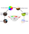 4 stk. RGB+CCT Smart Home downlight - 5W LED, Bluetooth, Google Home & Alexa