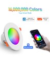 4 stk. RGB+CCT Smart Home downlight - 5W LED, Bluetooth, Google Home & Alexa