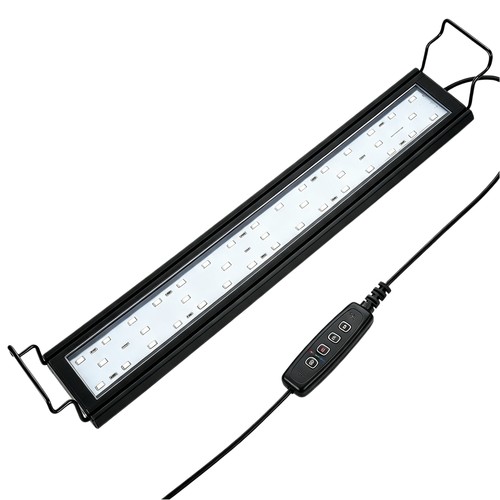 60-80 cm akvarie armatur - 18W LED, hvit/blå/rød/grøn/lilla, justerbar lengde, IP66