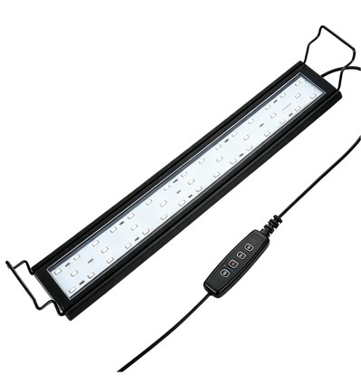 60-80 cm akvarie armatur - 18W LED, hvit/blå/rød/grøn/lilla, justerbar lengde, IP66