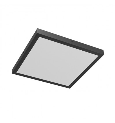 40W Taklampe, Justerbar Watt og CCT - 3 lysfarger, 24/35/40W, 5 års garanti, Firkantet, Sort kant