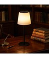 Oppladbar RGBW LED bordlampe med solcelle - Hvit, fjernkontroll
