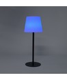 Oppladbar RGBW LED bordlampe med solcelle - Hvit, fjernkontroll