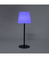 Oppladbar RGBW LED bordlampe med solcelle - Hvit, fjernkontroll