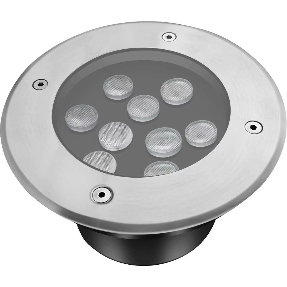 LEDlife nedgravningsspot - 9W, rund, rustfritt stål, 24V AC/DC - Dimbar : Ikke dimbar, Kulør : Nøytral