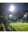 300W LED-lyskaster med justerbar watt - Asymmetrisk lys, IP66 utendørs, IK08, sort