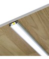 1m aluminiumsprofil SURFACE10 BC/UX - Hvit lakkert, påbygging, LED skinne