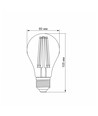 E27 10W LED filamentpære - A60, ekstra ekstra varm hvit, bronse glass