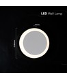 V-Tac 6W LED vegglampe - CREE chip, hvit, IP20, 6 års garanti, roterbar
